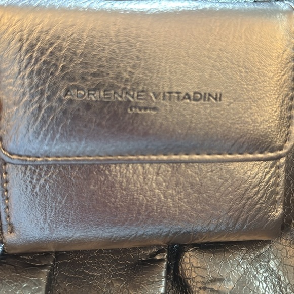 Two items! Metallic Silver Clutch and Adrienne Vittadini Rose Gold Card Holder - Picture 8 of 12